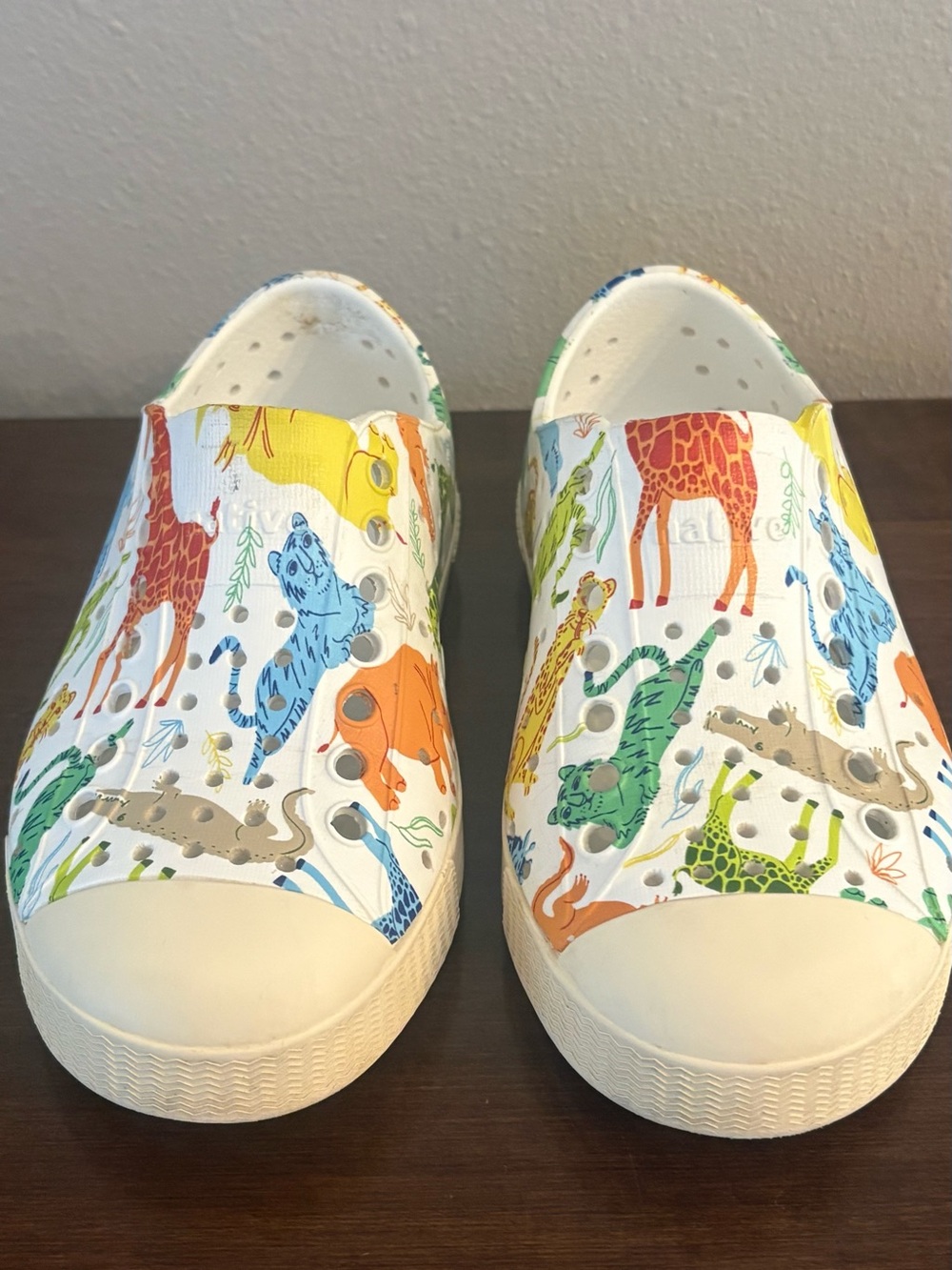 Kids Slip-On Animal Print Canvas Sneakers - Multicolor